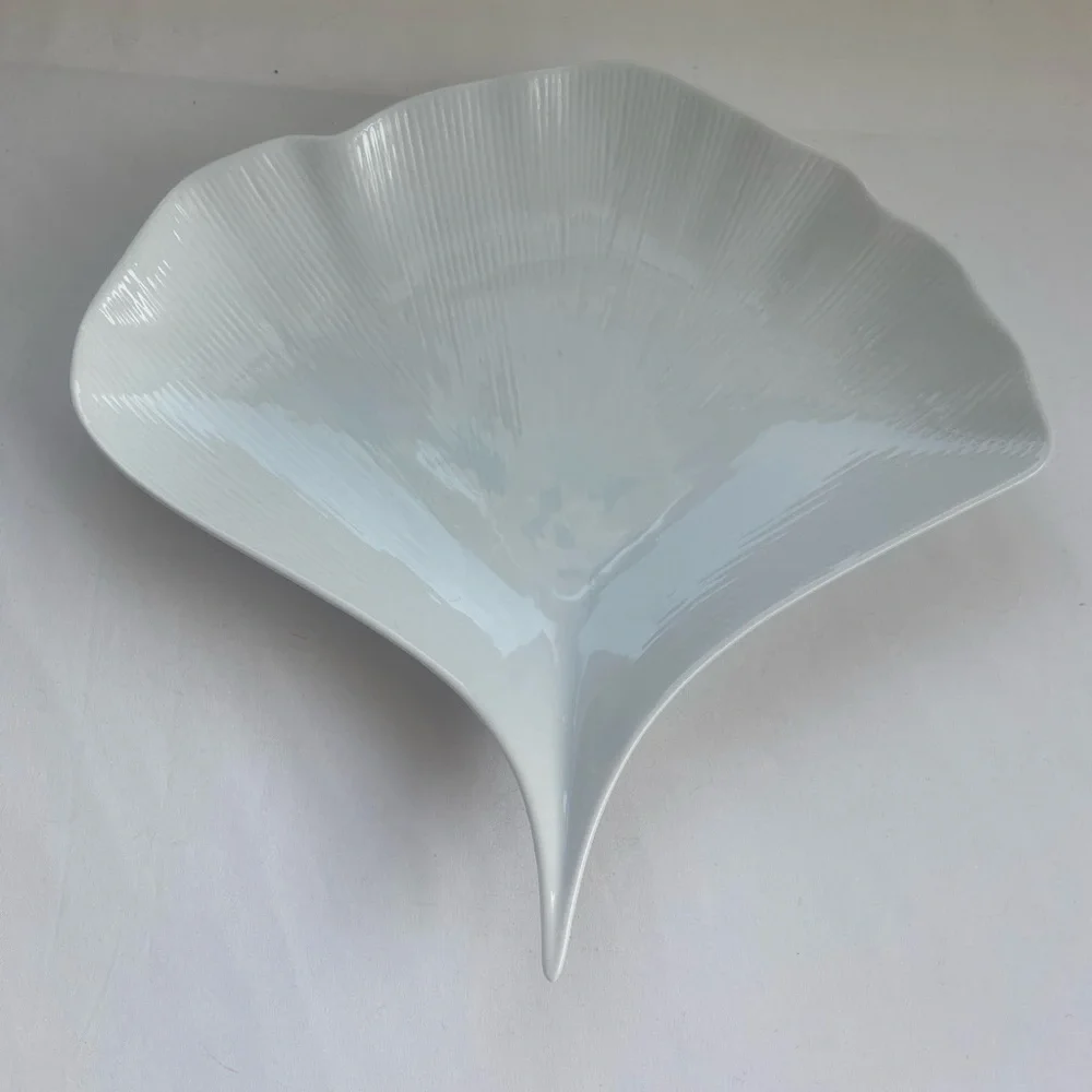 Crate&Barrel White Leaf-Shaped Dish